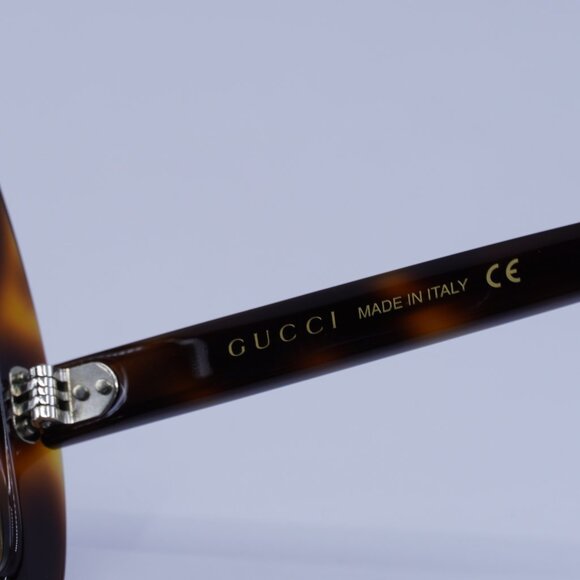 Gucci GG0625S 001 Sunglasses Havana Square Frame, Transparent Lenses - Picture 3 of 10